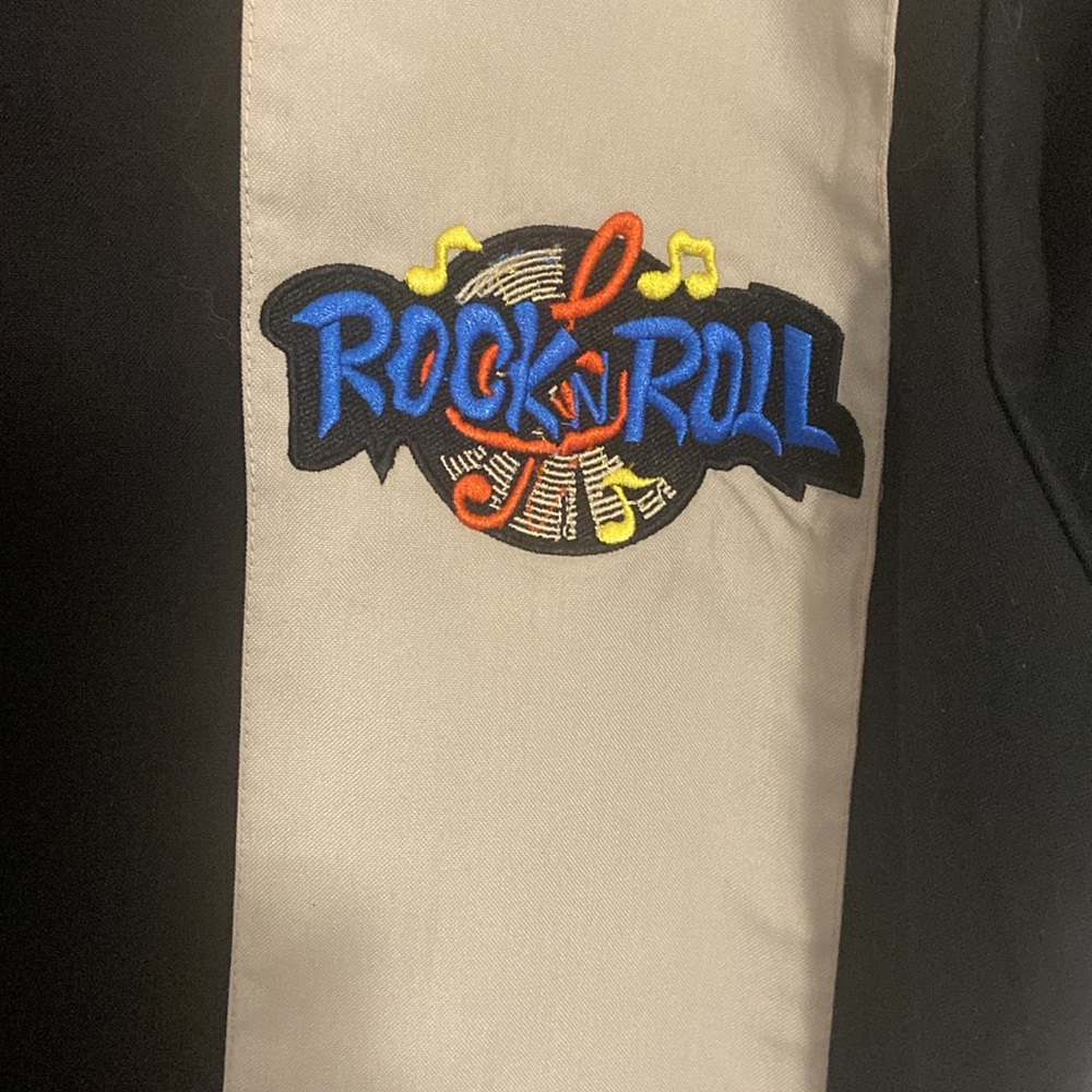 NEW Men's Black and Tan Rockabilly Bowling Shirt SZ MED - Picture 3 of 5